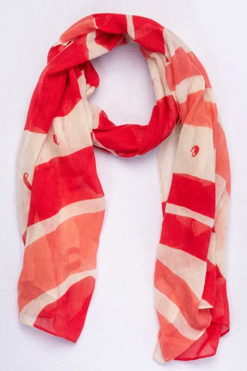Fashion echarpe en laine imprimé corail Femme Écharpes