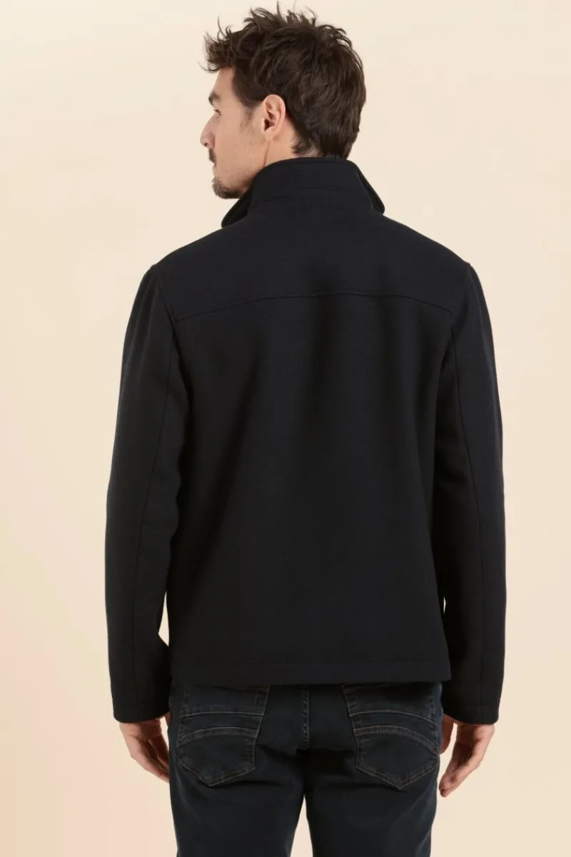 New manteau court BARNES en drap de laine Homme Manteaux | Cabans